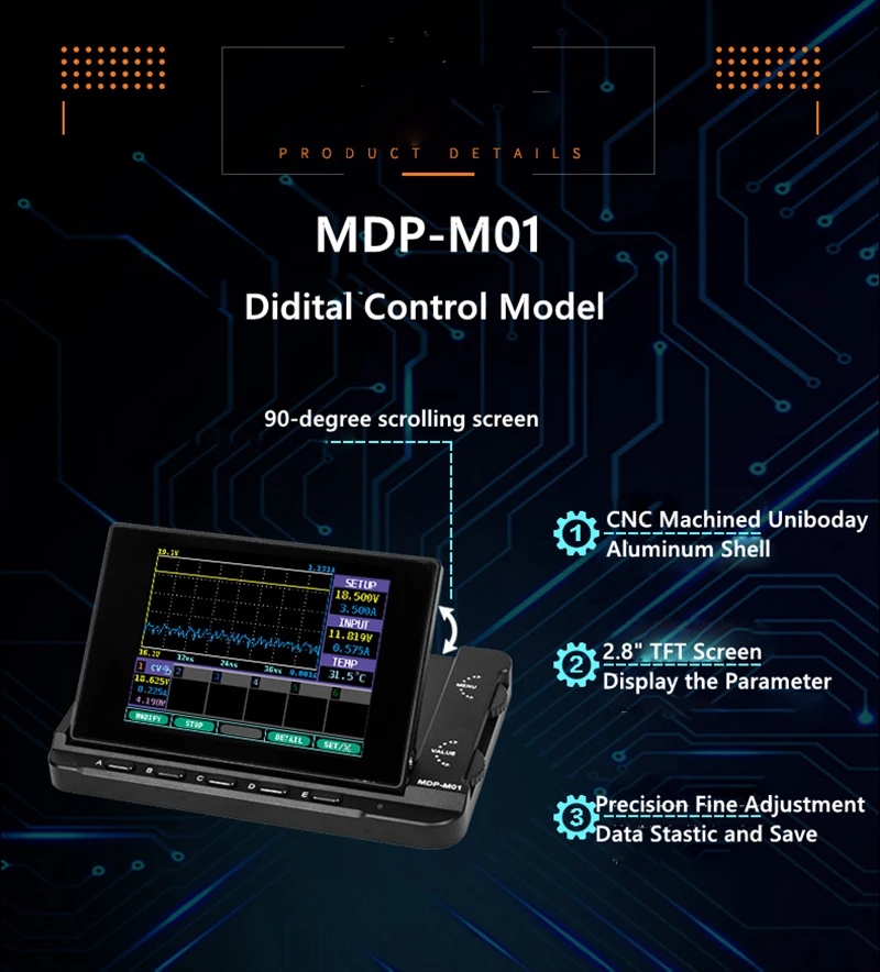 MDP-XP 30 в 5A Регулируемый цифровой источник питания постоянного тока 90 Вт мини лабораторный программируемый Линейный модуль измерителя мощности DC-DC CV CC выход