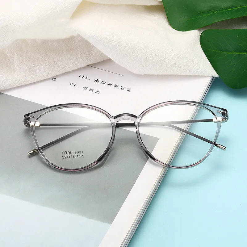 

Cat Eye Simple Glasses Frames Retro Men Women Ultralight Metal Optical Fashion Computer Transparent Optical Glasses Frames