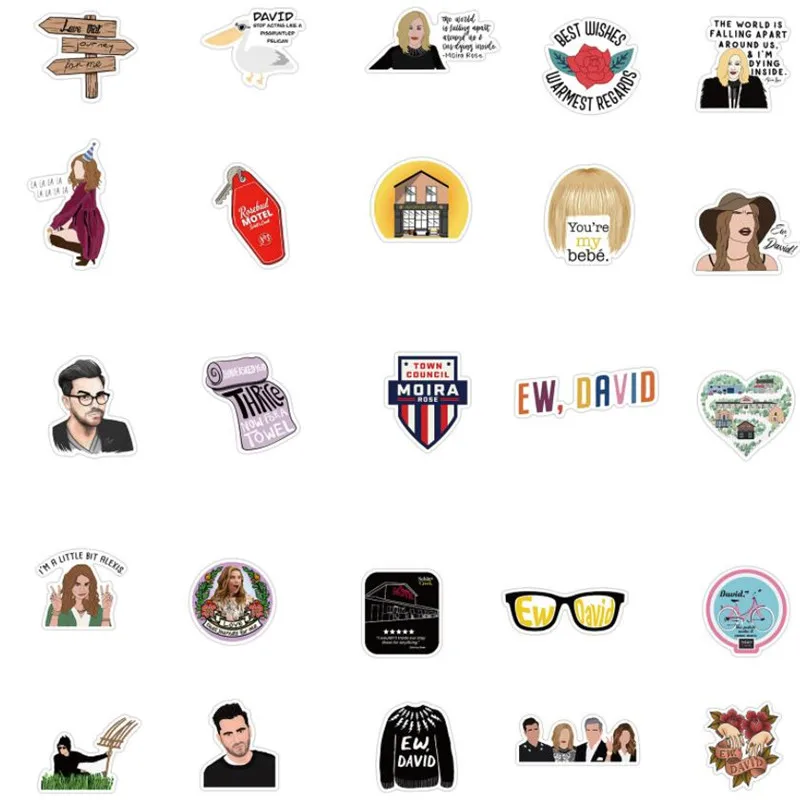 

10/30/50PCS American TV Series Rich and Poor Road Cartoon Graffiti Laptop Guitar Waterproof Sticker Decoration Wholesale