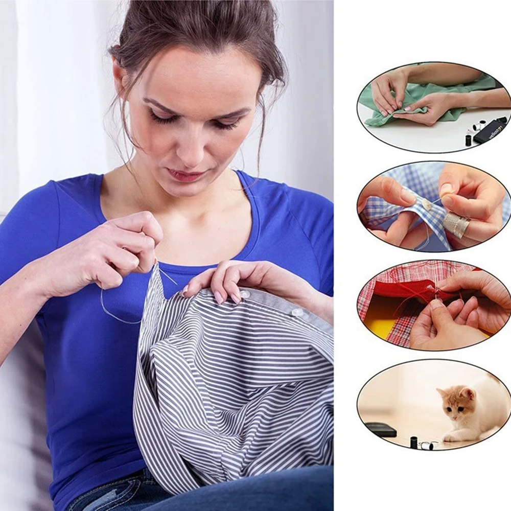 21Pcs Sewing Kits Travel Stitch Needle Thread Storage Bag Spools and Tool Sets For Quilting Tailor Supplies | Дом и сад