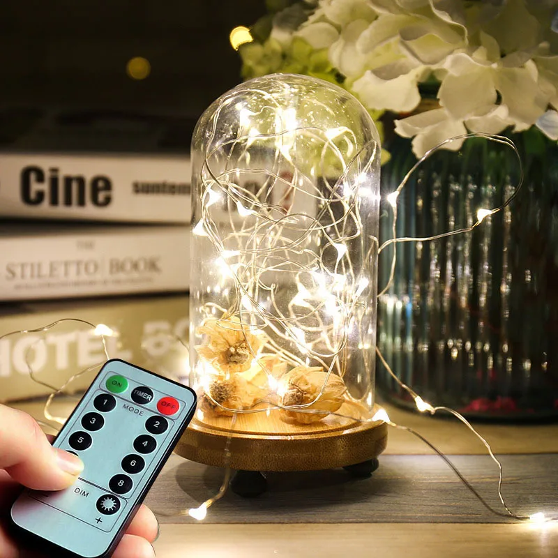 

LED Christmas String Light 1M/2M/3M/4M/5M/10M/20M USB LED Copper Wire String Lamp Waterproof Outdoor Fairy Lights for Decoration