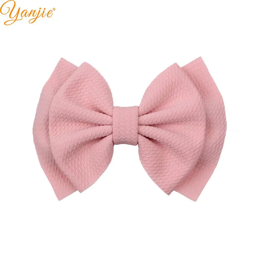 lt pink 10 шт./лот заколка с бантиком 6 ''двухслойные банты Твердые заколки для волос для женщин Новое поступление DIY аксессуары для волос для девочек - Цвет: lt pink