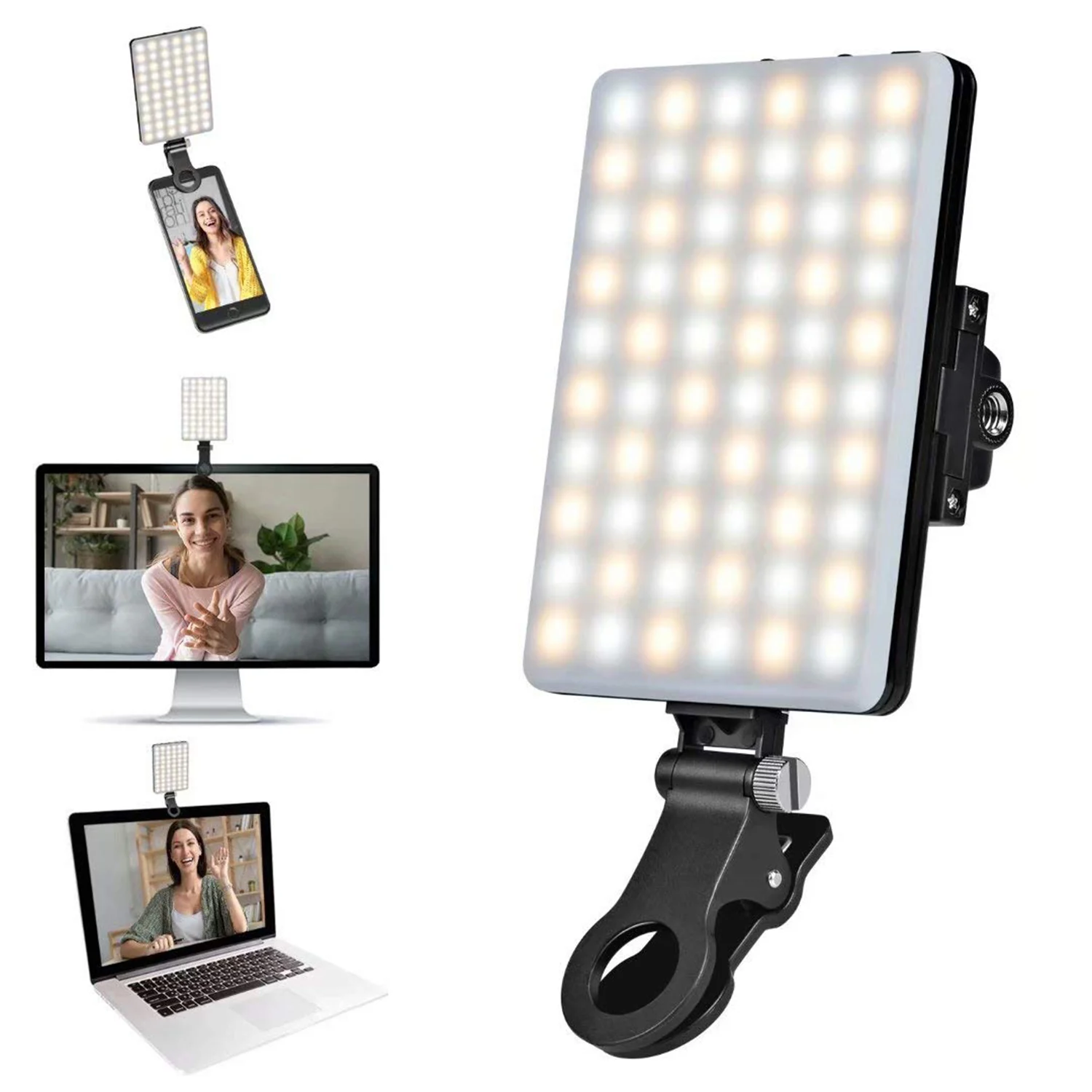 Led Photographic Lighting Video Lights with Stable Clip Fill Light Lamp for Conference Online Teaching Shooting Recording | Электроника