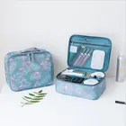 Косметичка-органайзер, водонепроницаемая Портативная сумка для макияжа, однотонная мини-сумка для путешествий с фламинго, Сумка Для Хранения Туалетных принадлежностей, косметичка