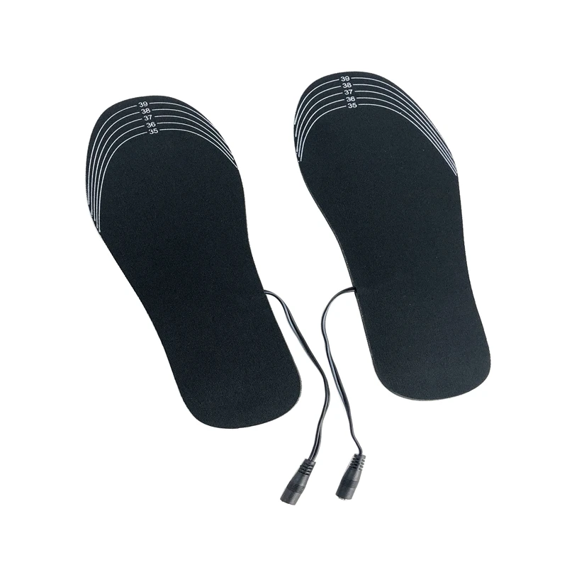 Cuttable Powered Электрический Подогрев стельки для обуви ноги грелка USB зарядное