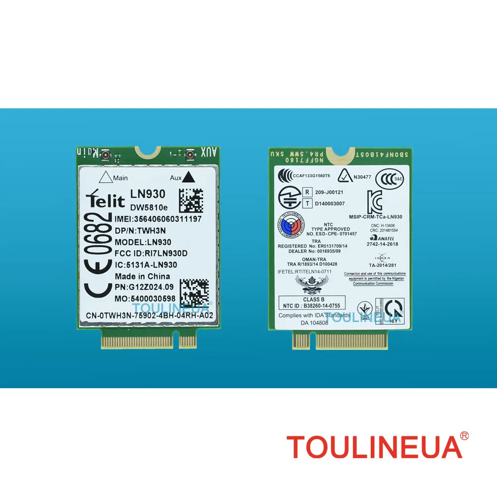 Беспроводная сетевая карта teleit LN930 DW5810e M.2 TWH3N NGFF 4G/LTE/DC HSPA + WWAN 11|wireless network card|network