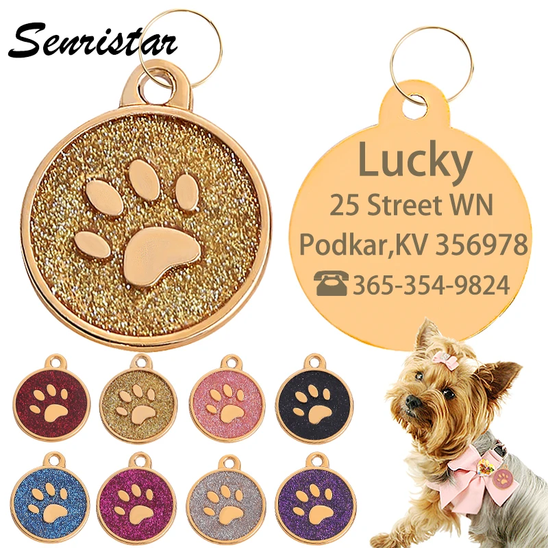 Персонализированная идентификационная бирка для домашних животных кошек собак