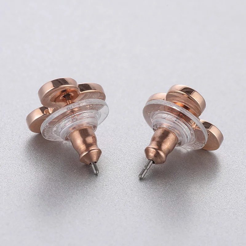 Модные очаровательные серебряные оригинальные 1:1 реплики милые серьги-гвоздики