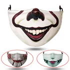 Маска для косплея для взрослых на Хэллоуин, смешная маска клоуна-Джокера, зомби Чаки Джейсона, Пылезащитная многоразовая хлопковая маска для женщин и мужчин