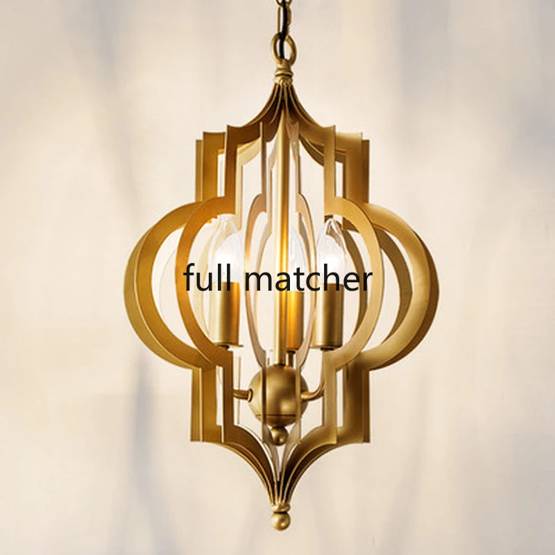 Дизайнерская комната Золотая светодиодная Подвесная лампа светильник для фойе