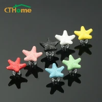 cthome ceramic colorful dresser knobs starfish drawer cabinet knobs kitchen cupboard knobs decorative handle red pink yellow