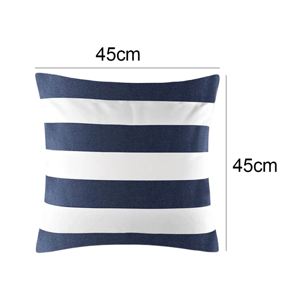 

Breathable Striped Square Throw Pillow Case Cushion Cover Removable Home Sofa Bed Car Office cafe shop library Decor 2019 new