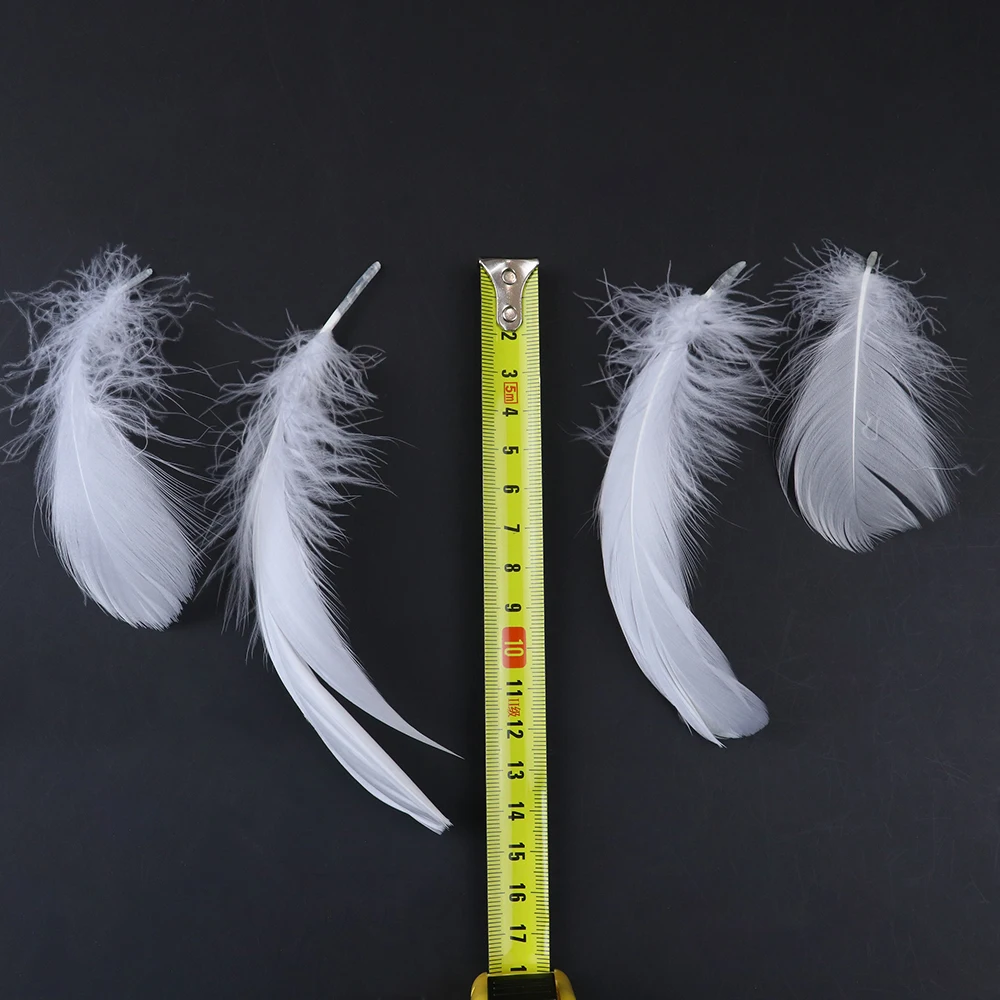 

100PCS Dyed White Swan Goose Feathers DIY Wedding Jewelry Decoration Carnival Gift Accessory Natural Plumes For Crafts Wholesale