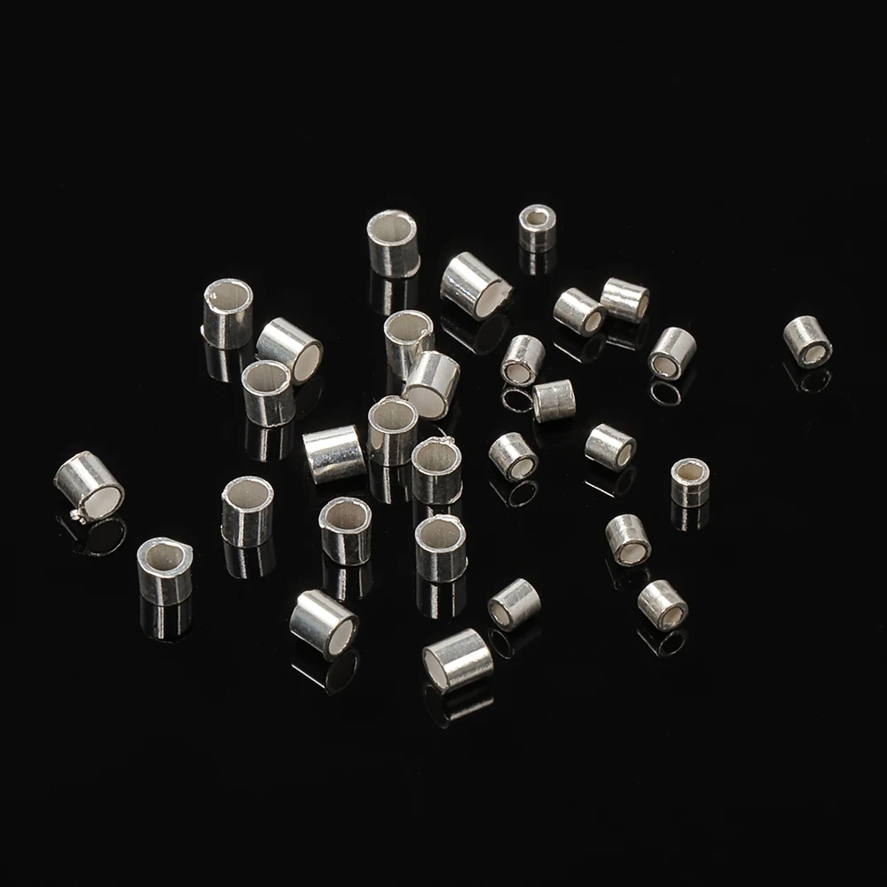 Бусины с обжимным концом для браслетов ювелирных изделий сделай сам серебро 925