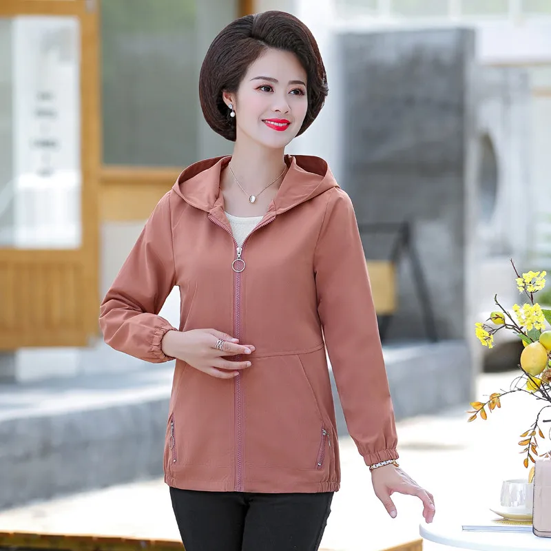 Мода весна 2020 короткая куртка для женщин среднего возраста Повседневная Верхняя