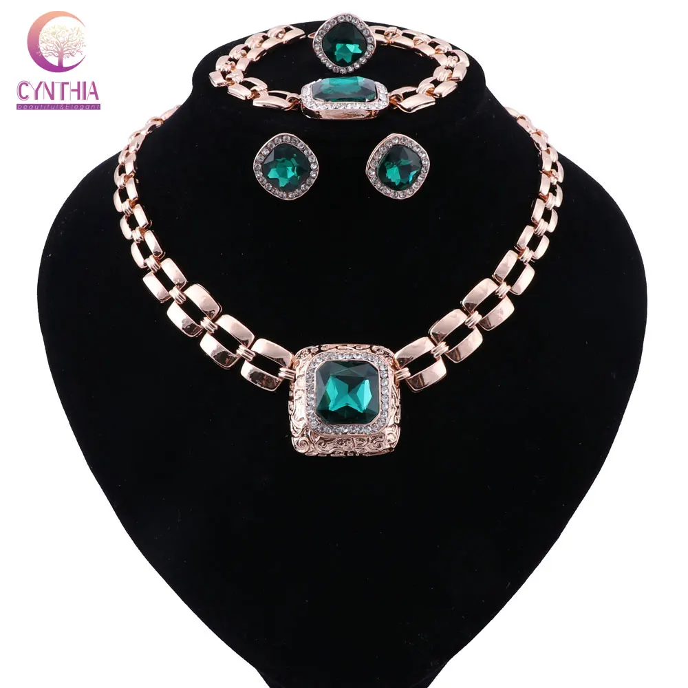 CYNTHIA Свадебные Ювелирные наборы для невест Дубай ювелирные золотой цвет турецкие