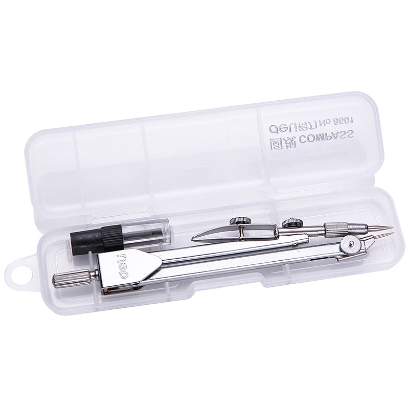 Metal Compass professional drawing student stationery standard engineering tool with 2.0mm compass special core deli8601 | Канцтовары
