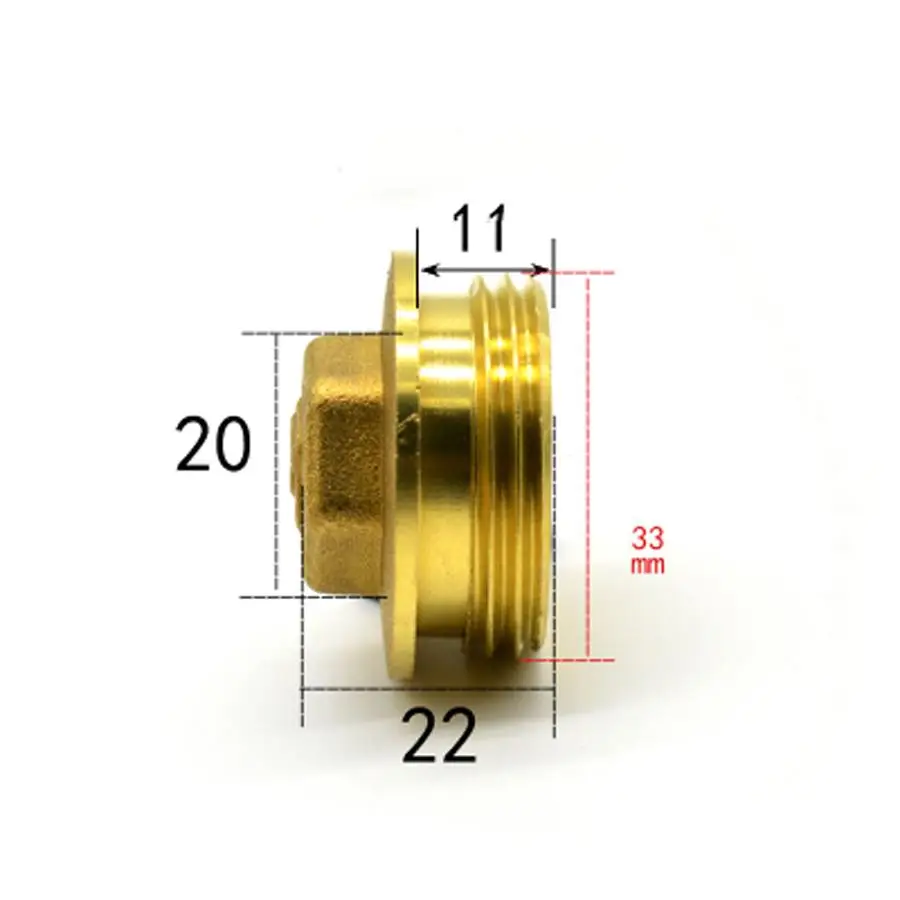1 &quotBSP наружная труба с шестигранной головкой латунная Торцевая Крышка Заглушка