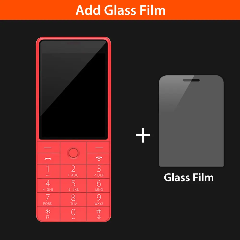 Add Glass Film Xiaomi QIN 1S 4G сетевой Wifi 1480mAH BT 4,2 голосовой инфракрасный пульт дистанционного управления с двумя sim-картами - Цвет: Add Glass Film