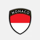Виниловая наклейка для автомобиля, мотоцикла, флаг Монако, щит, декоративная наклейка