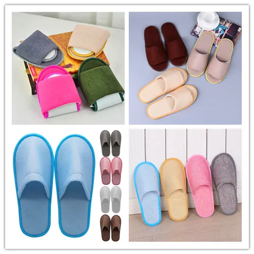 Тканевая Мужская обувь Новинка Простые тапочки унисекс для путешествий в отеле