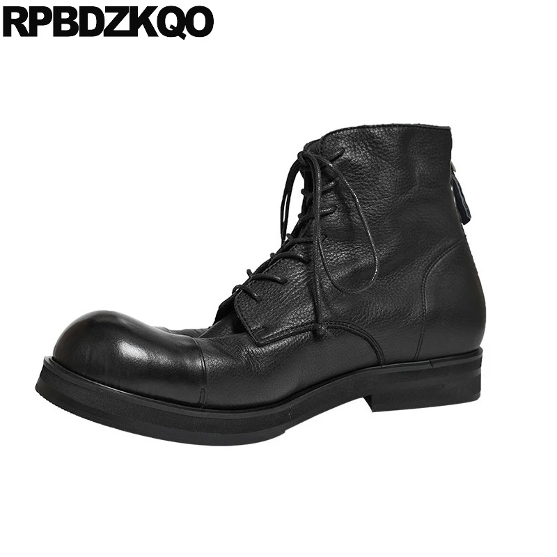 Мужская обувь на шнуровке черная оксфорды круглый носок Формальные из