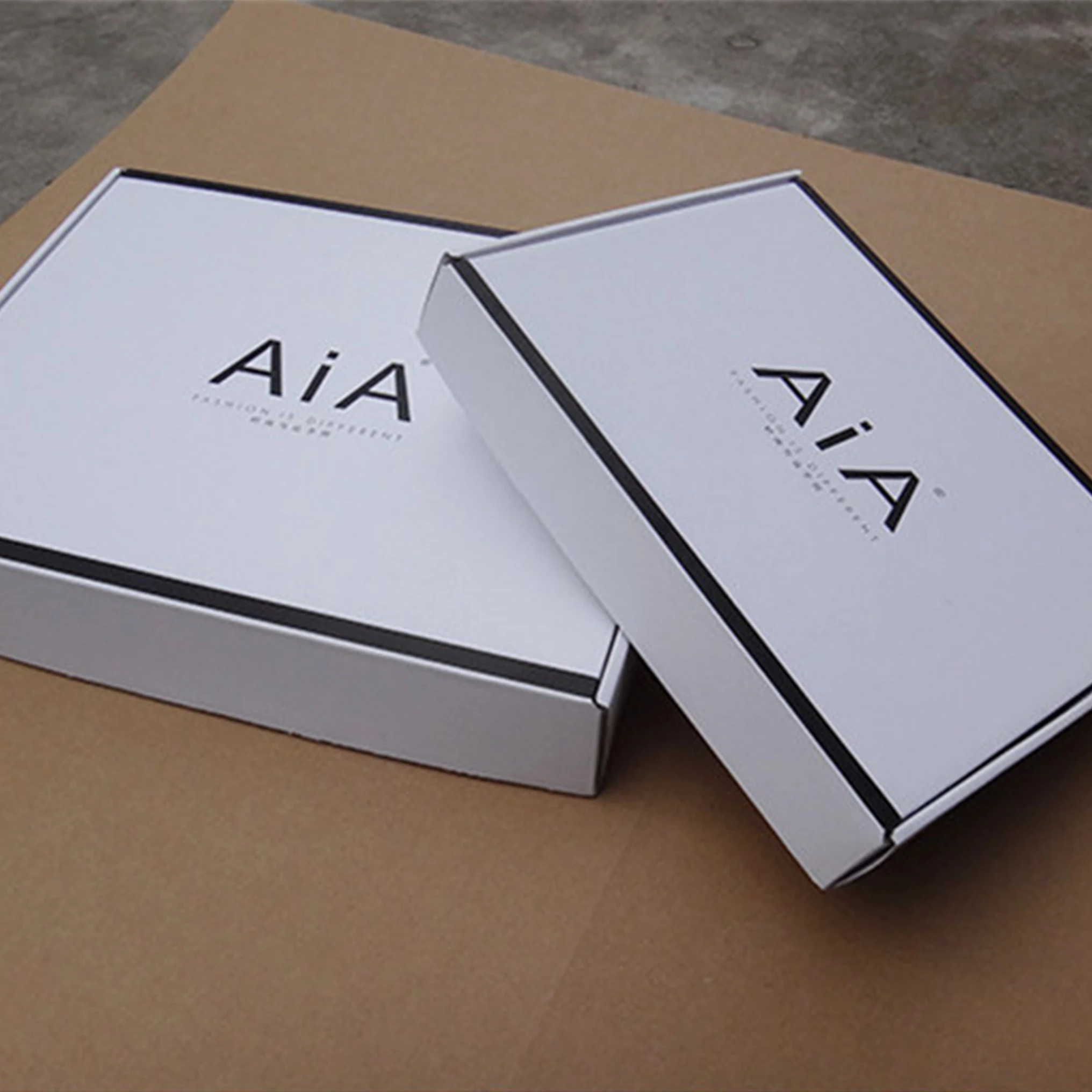 Оптовая продажа 500 шт./лот роскошные белые коробки из гофрированного картона с