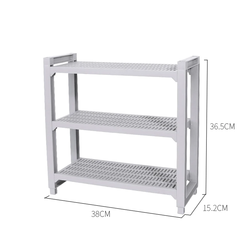 Gray 3 layers BNBS ванная комната Органайзер полка для кухонных принадлежностей хранения и организации книжная полка для обуви Полка для хранения комнаты - Цвет: Gray 3 layers