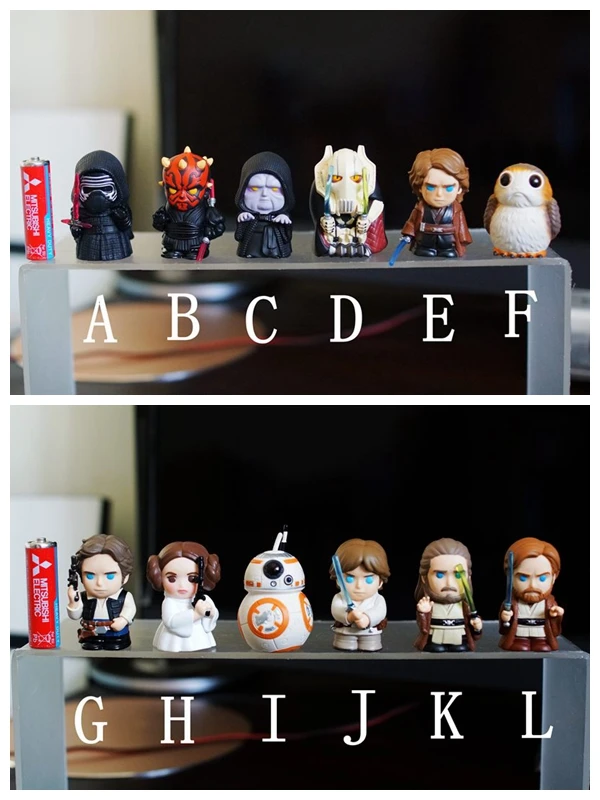 

Star Wars Han Solo BB-8 Luke Skywalker Darth Vader Obi-Wan Kenobi Anime Figure Action Figures Model Favorites Collect Ornaments