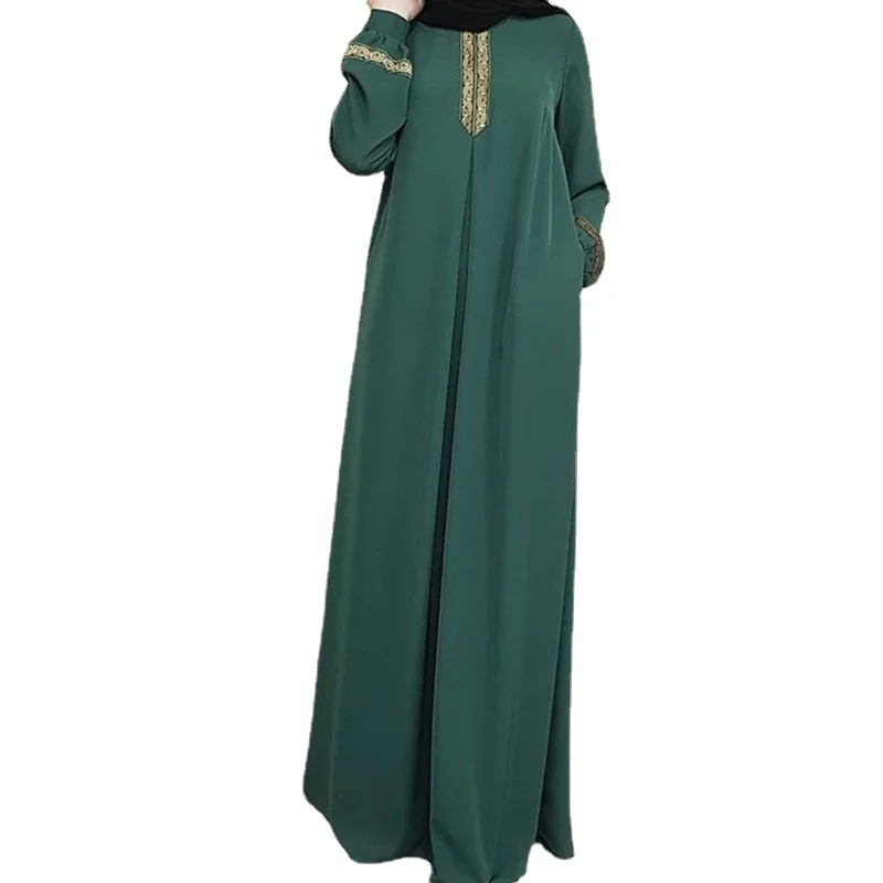 

Новинка 2021 г., женское модное мусульманское платье, винтажная мусульманская свободная одежда, элегантное турецкое праздничное платье Дубая...