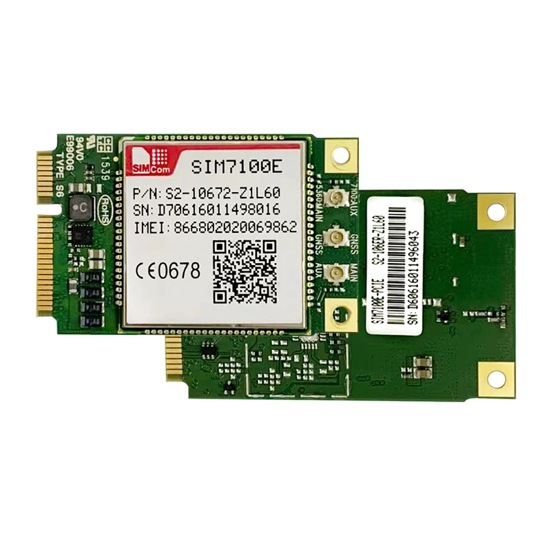 SIMCOM SIM7100E MINI PCIE LTE Cat-3 модуль пяти-полосная фотография B1/B3/B7/B8/B20 двухполосная фотография B38/B40 UMTS/HSDPA/HSPA + B1/B8