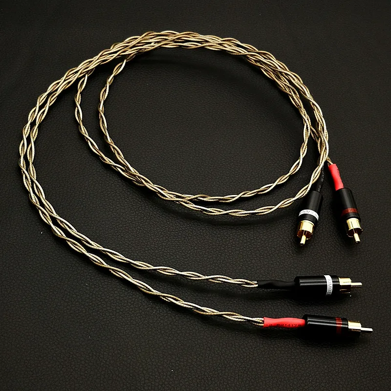 Посеребренная сигнальная линия Odin 7N OCC, аудиокабель RCA в RCA, провод RCA для подключения, удлинитель, кабель для подключения аудио