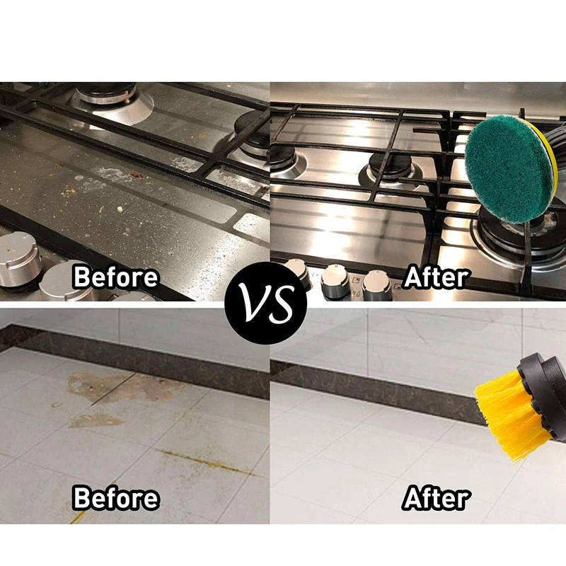 

2021 25Pcs Drill Brush Power Cleaning Scrubber Brush Attachment Kit with Extender for Bathroom Tub Shower Tile and Car