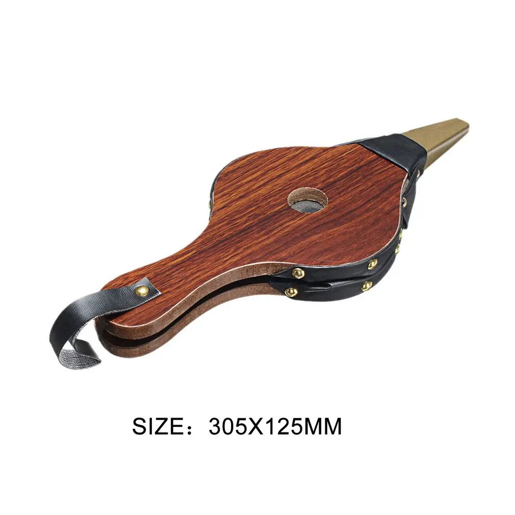

Mini Vintage Wooden Manual Handmade Air Blower Fan Blower for Barbecue Fire Bellows Outdoor Cooking Picnic Camping Hiking