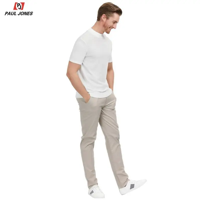 Мужские облегающие трикотажные футболки PAUL JONES удобные легкие с коротким рукавом
