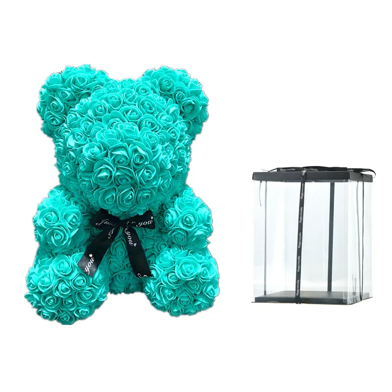 40 см розовый медведь в подарочной коробке украшение для свадебной вечеринки
