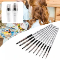 10pcsset stable rock canvas watercolor paint brush nylon paint brush set strong water absorption crafts supplies