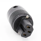 2 шт Hi-End аудио 24k позолоченный IEC Женский штекер hifi IEC аудио разъем