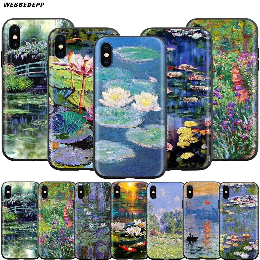 Webbedepp Monet чехол с садовым лотосом для Apple iPhone 12 Mini 11 Pro XS Max XR X 8 7 6 6S Plus 5 5S SE|Бамперы| |