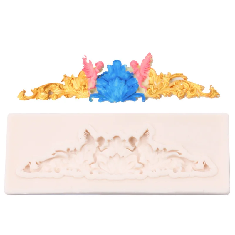 Европейский стиль тиснение морской конек силиконовая форма для торта ледяной