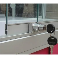 zinc alloy display cabinet showcase glass door lock with key for glass elements