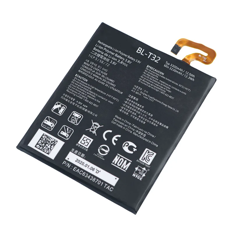Оригинальная внутренняя батарея G6 для LG G600L G600S G600K G600V H870 H871 H872 H873 LS993 US997 VS988 3300 мАч |