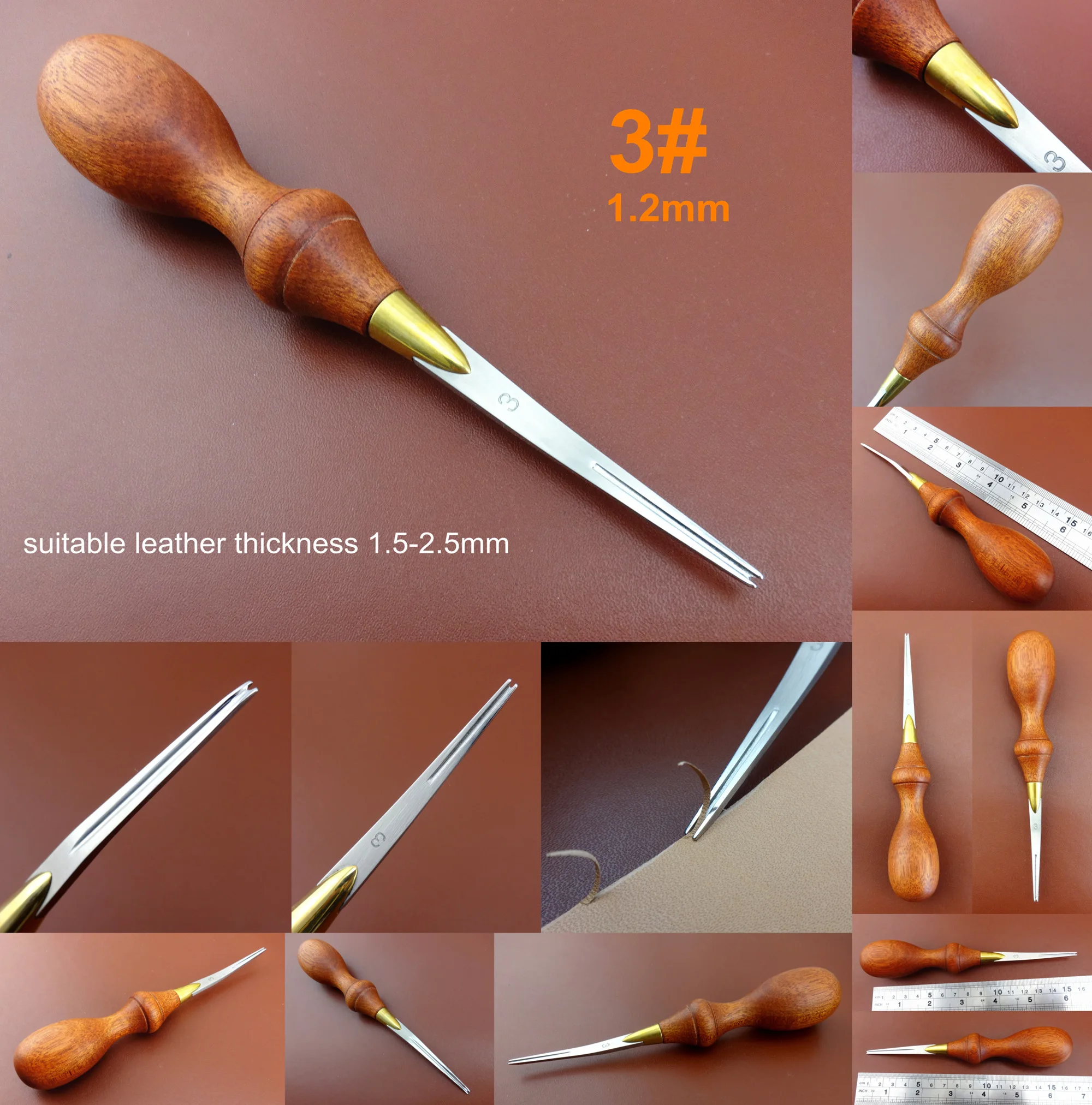 1 шт. 2 мм кожевенное ремесло из нержавеющей стали для кожевенного ремесла