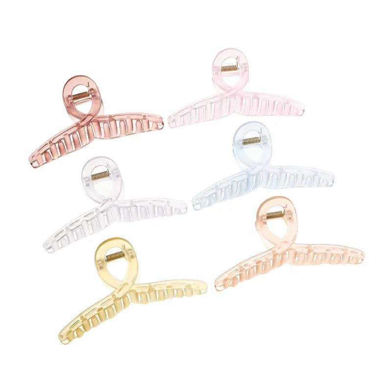 

LEVAO Fashion Big Hair Claw Women Girls Plastic Hair Claws Hair Clips Headwear Solid Big Size Women Hair Accessories Ornament