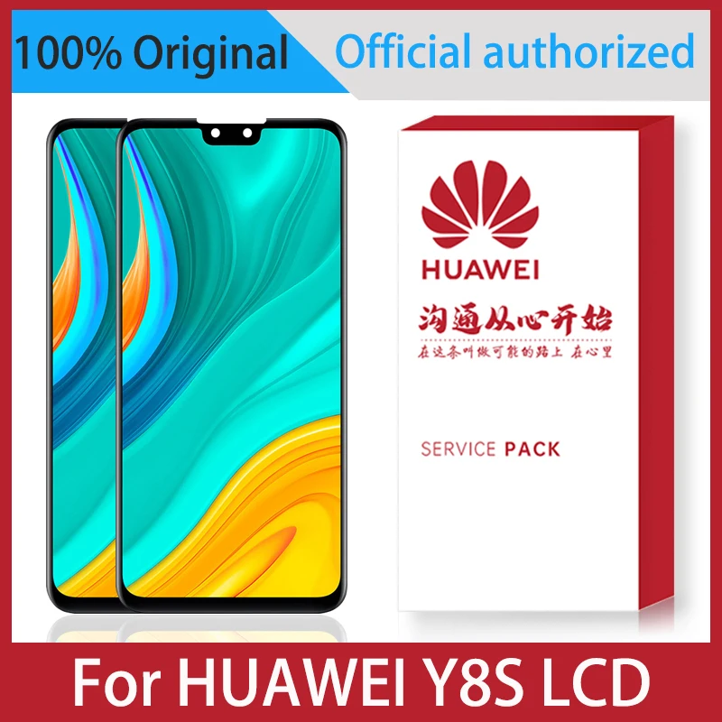 

Original 6.5'' Display For Huawei Y8S JKM-LX1 LCD Display Touch Screen Digitizer Assembly Replacement Repair Parts With Frame
