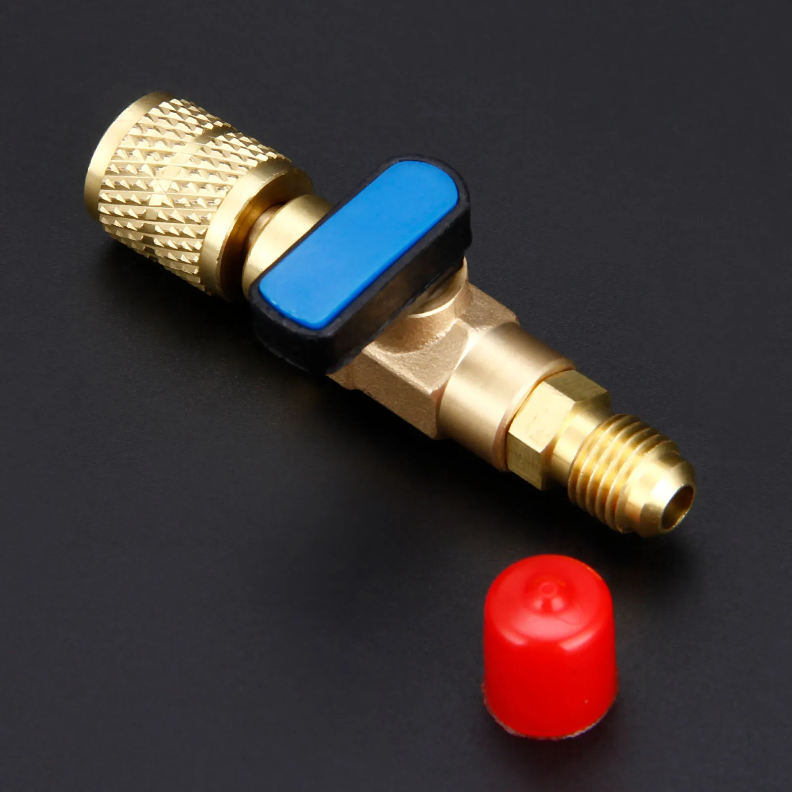 Прямой ручной запорный клапан R22 R12 R410a 1/4 дюйма SAE Male и 5/16 Female для зарядки шлангов