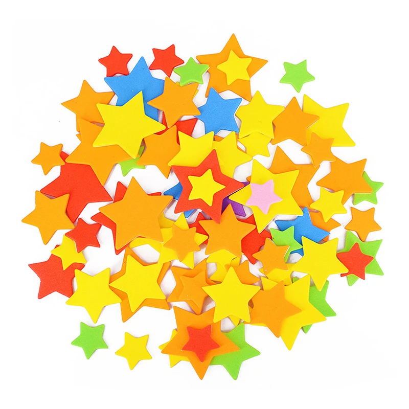 

Geometric Figure Foam Sticker Star Heart Animals Foam Stickers Kid Toy Early Educational learning kindergarten Craft Diy Toy GYH