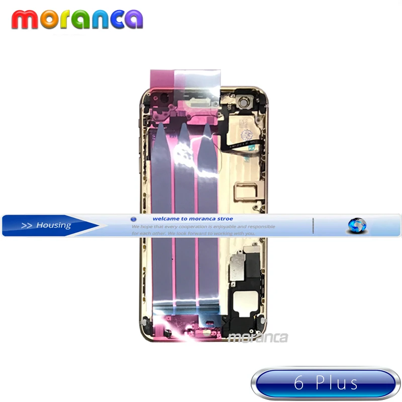 

High Quality Full Housing for iPhone 6 6g Plus 6Plus Back Cover Middle Frame Chassis Assembly Battery Door Rear with Flex Cable