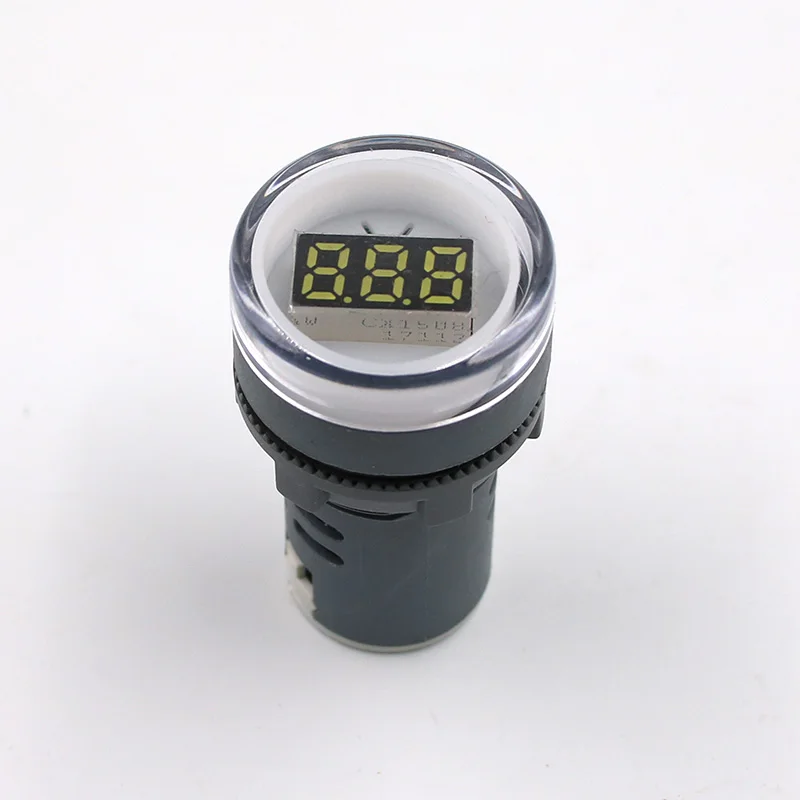 Белый 22 мм AD16 AD16-22DSV Тип AC 60-500 В Мини измеритель напряжения светодиодный цифровой дисплей AC вольтметр свет/Пилот лампа 110 В 220 В - Цвет: Белый