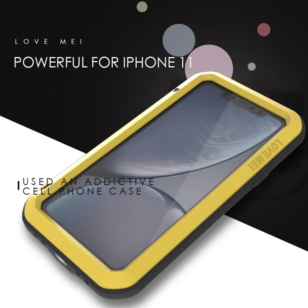Luxury 360 Full Protect Metal Aluminum Shockproof Phone Case for iPhone 11 Pro Heavy Duty Armor Cover For Max | Мобильные телефоны